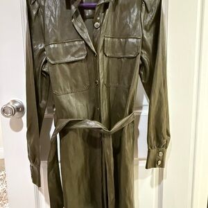 Zara Khaki Belted Trench Coat